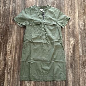 J. Crew Olive Green Mini Dress